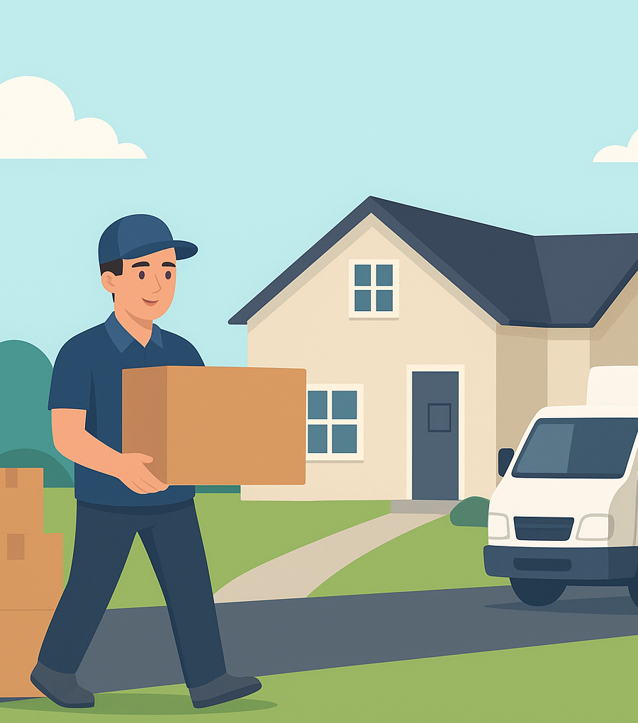 Relocation services illustration