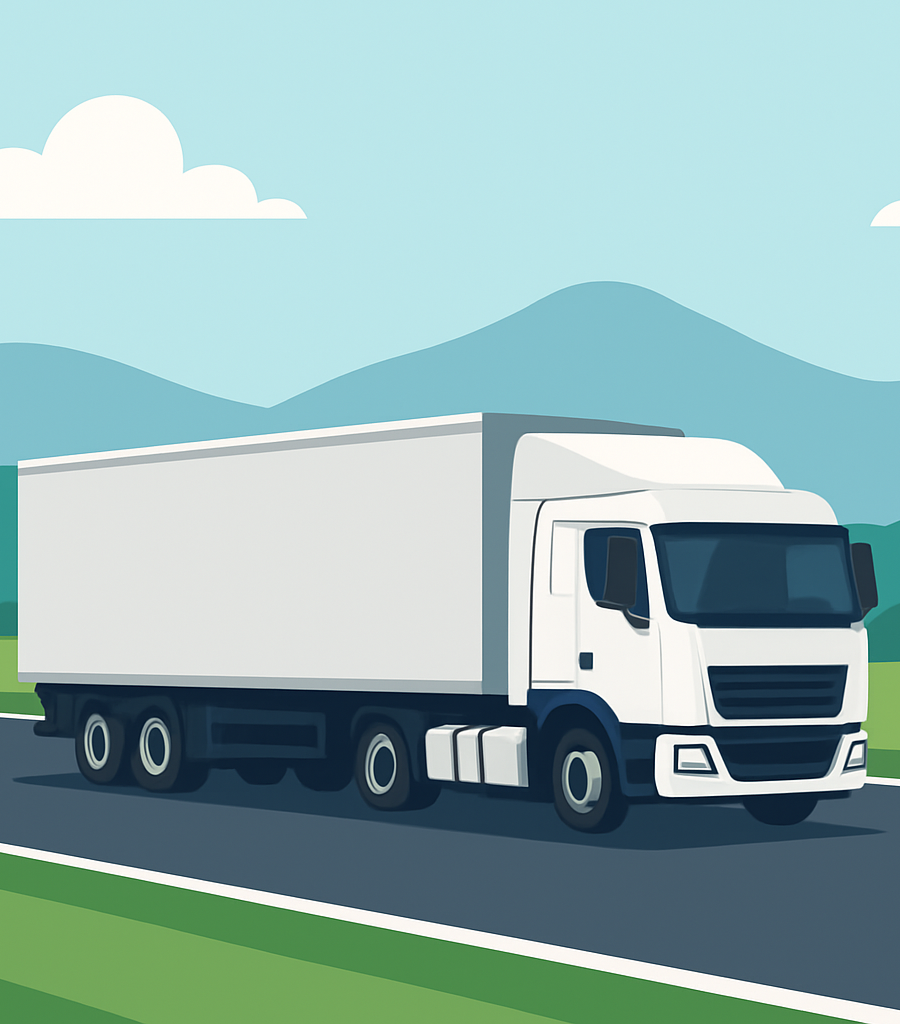Road freight service illustration